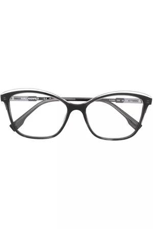 Karl Lagerfeld Logo-print rectangle-frame glasses