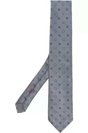 Brunello Cucinelli Men Bow Ties - Embroidered-pattern detail tie