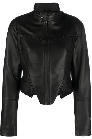Manokhi Misha cropped leather jacket