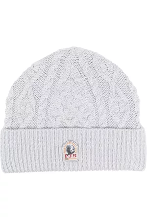 Parajumpers Logo-patch cable-knit beanie