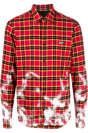 Philipp Plein Flannel logo shirt