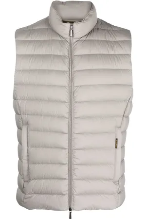 MOORER Quilted-finish zip-up gilet