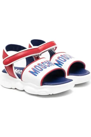 Moschino Logo-print touch-strap sandals