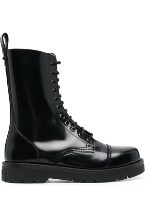 VALENTINO GARAVANI Leather combat boots