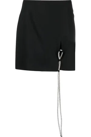 GIUSEPPE DI MORABITO Crystal embellished lace-up mini skirt