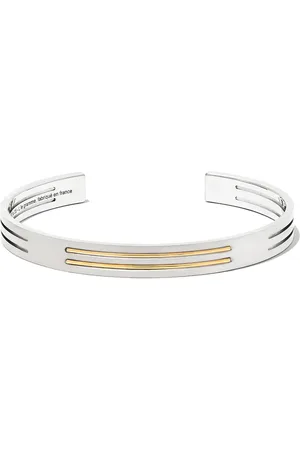Le Gramme 18kt yellow gold and brushed titanium Ribbon bracelet