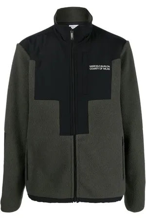 MARCELO BURLON Logo-print zip-fastening jacket