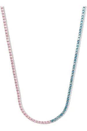 Hatton Labs Crystal-embellished tennis necklace