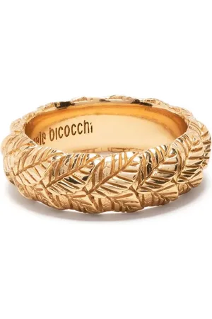 EMANUELE BICOCCHI Leaves engraved ring