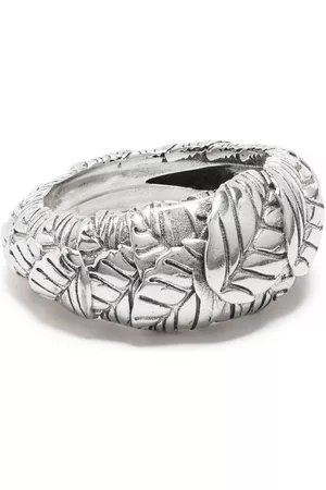 EMANUELE BICOCCHI Rings - Engraved-leaves embellished ring