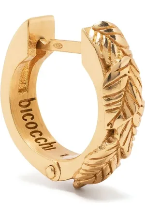 EMANUELE BICOCCHI Single hoop leaf earring
