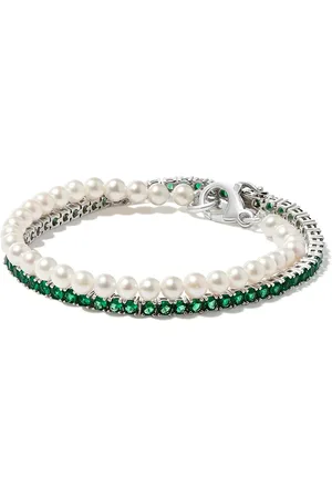 Hatton Labs Pearl and crystal bracelets (set of two)