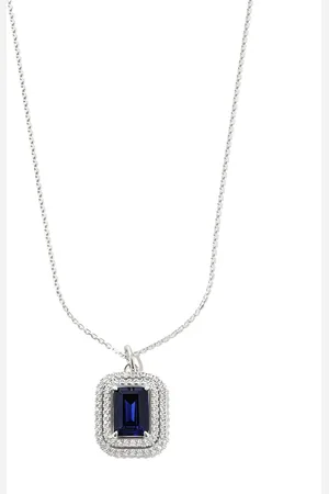 Hatton Labs Sterling topaz and crystal necklace