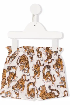 Kenzo Graphic-print elasticated-waistband shorts