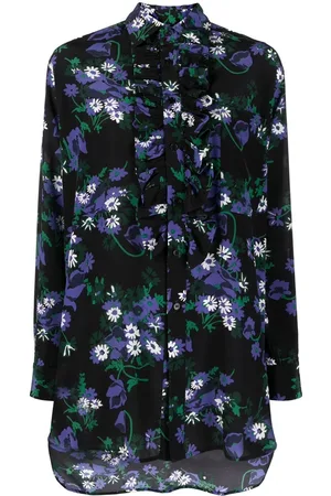 Plan C Floral-print silk shirt