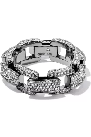 Shay 18kt gold diamond chain-link ring