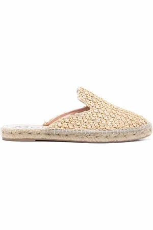MANEBI Raffia slip-on espadrilles