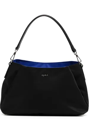 AGNÈS B. Logo-plaque satin shoulder bag