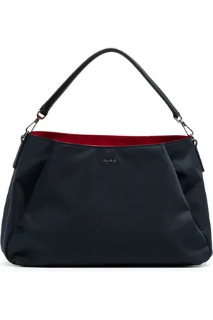 AGNÈS B. Logo-plaque satin shoulder bag