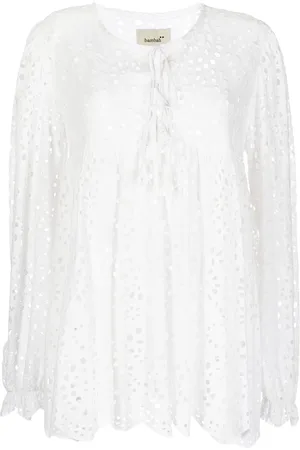 Bambah Crochet flared blouse