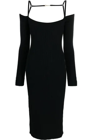 Jacquemus La Robe Sierra ribbed midi dress