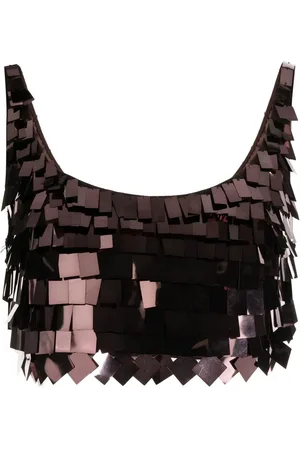 Simkhai Sequin-embellished cropped vest