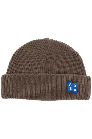 Ader Error Logo-patch ribbed-knit beanie
