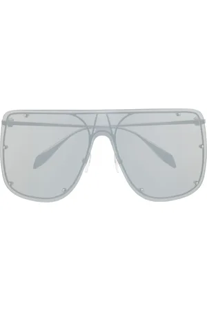 Alexander McQueen Rimless oversized pilot frame sunglasses