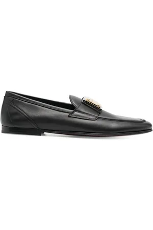 Dolce & Gabbana Logo-tag leather loafers