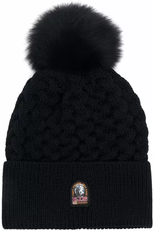 Parajumpers Beanies - Logo-patch cable-knit beanie
