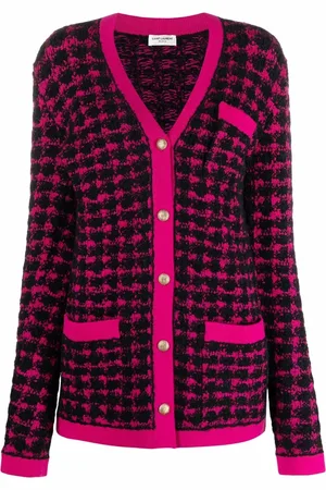 Saint Laurent Tweed-knit cardigan