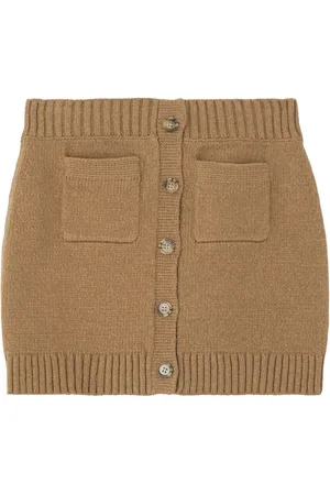 Burberry Logo-embroidered knitted miniskirt