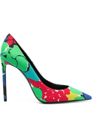 Saint Laurent 105mm Zoe floral-print pumps