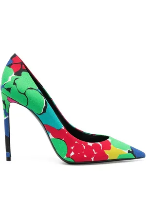 Saint Laurent Zoe 105mm floral-print pumps