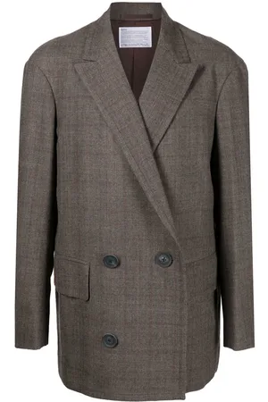 Kolor Double-breasted wool-blend blazer