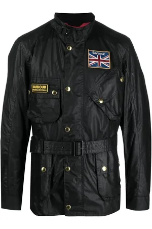 Barbour Logo-patch high-neck coat