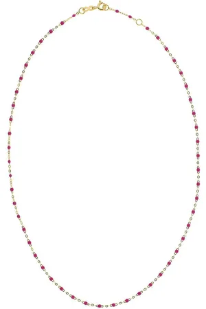 GIGI CLOZEAU 18kt yellow Classic Gigi pink beaded necklace