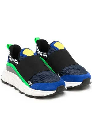 VERSACE Colour-block slip-on sneakers