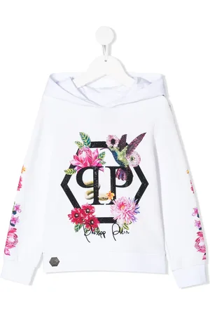 Philipp Plein Crystal flowers hoodie