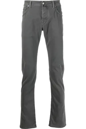 Jacob Cohen Scarf-detail five-pocket slim-cut trousers