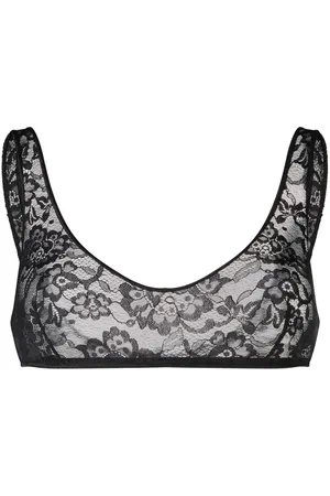 Oseree Floral-lace scoop sports bra