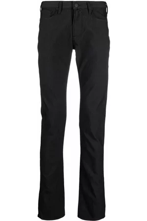 Emporio Armani Logo-plaque slim-fit trousers