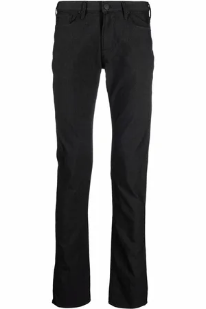 Emporio Armani Logo-plaque slim-fit trousers
