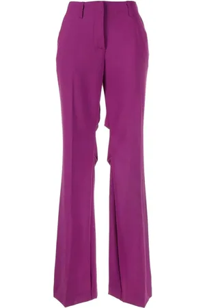 OFF-WHITE Mid-rise flared trousers
