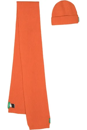 Dsquared2 Ribbed-knit wool scarf set