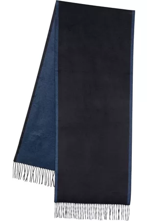 Z Zegna Two-tone fringed silk scarf