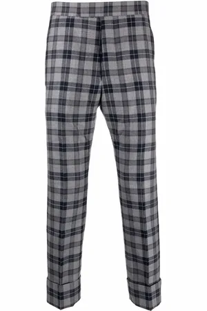 Thom Browne Tartan cropped tailored trousers