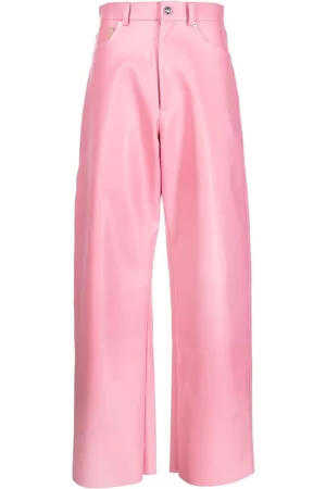 Natasha Zinko Faux-leather heart-pocket trousers