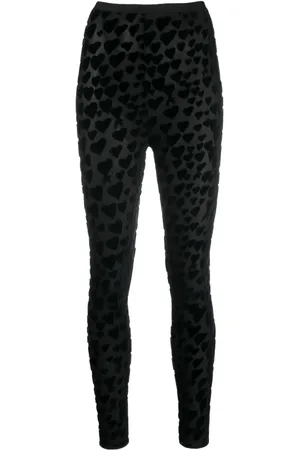 Ami Heart-embroidered high-waisted leggings