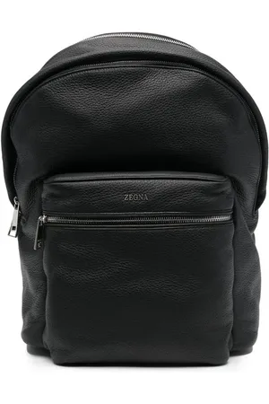 Ermenegildo Zegna Logo-plaque leather backpack